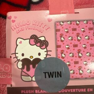 Sanrio Hello Kitty Valentine’s Day Hot Pink Twin Blanket Love Hearts Cupid 60*90